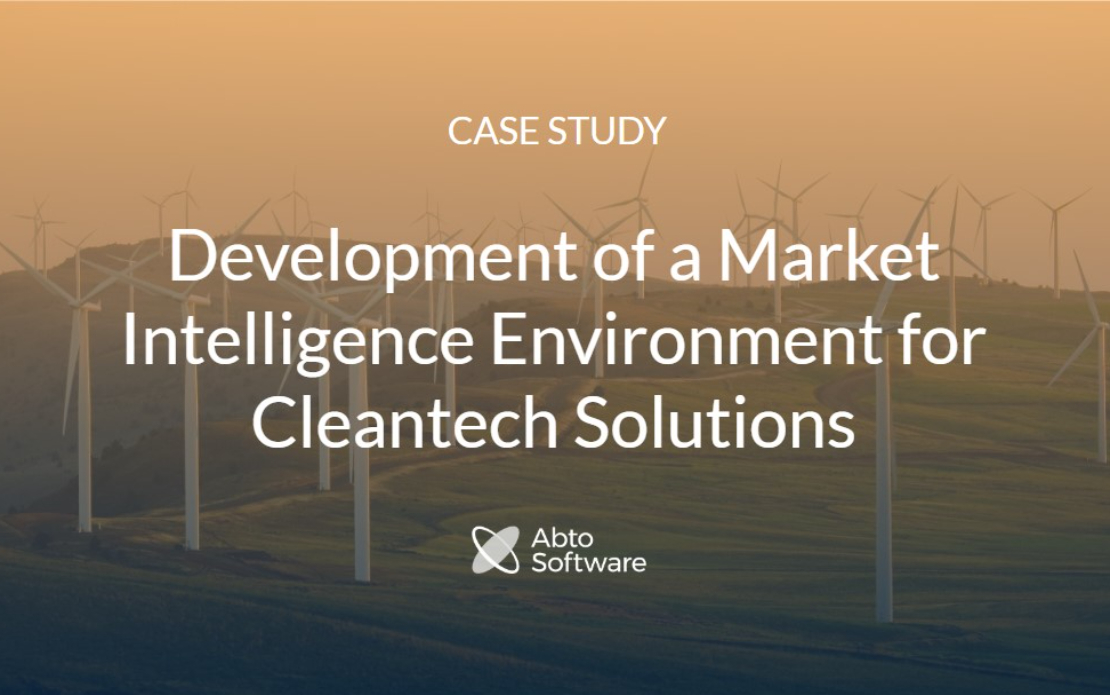 The Development of a Market Intelligence Environment for Cleantech Solutions