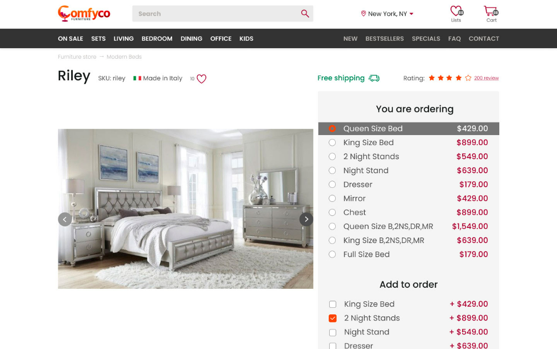 Comfyco - Furniture eCommerce website