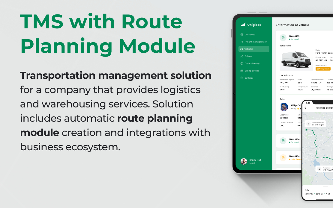 TMS with Route planning module
