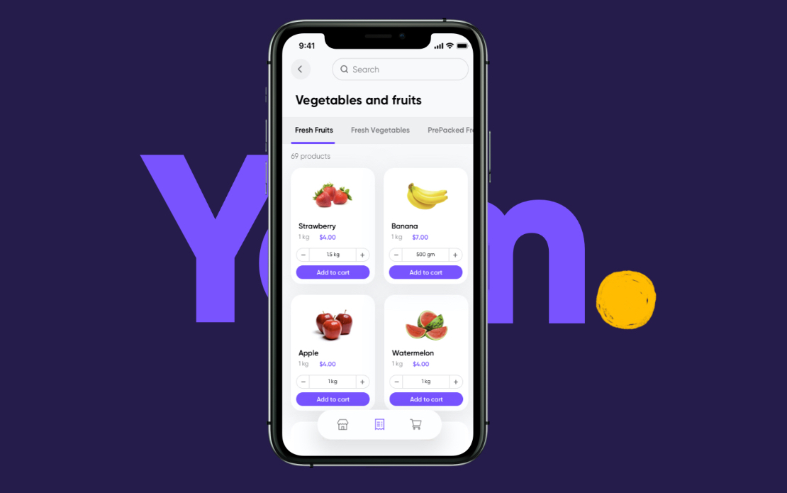 Yam App | Online grocery store
