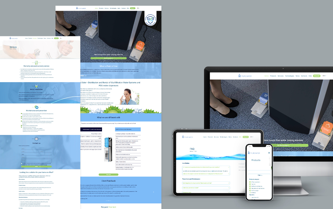 Pure Water – product website