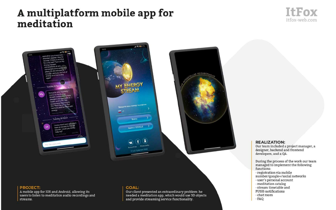 A multiplatform mobile app for meditation