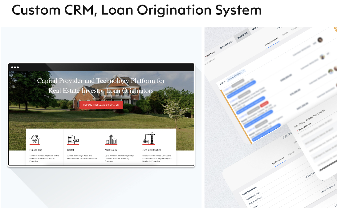 REI Loans - Custom CRM, Loan Origination System