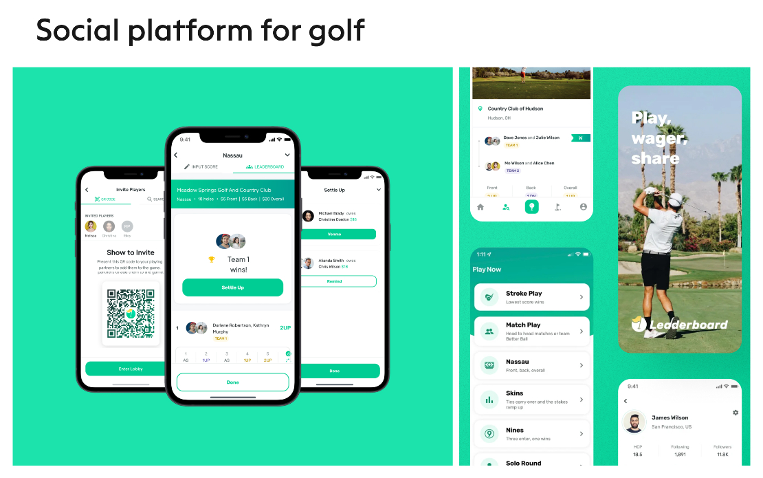 Leaderboard Golf - Social platform for golf