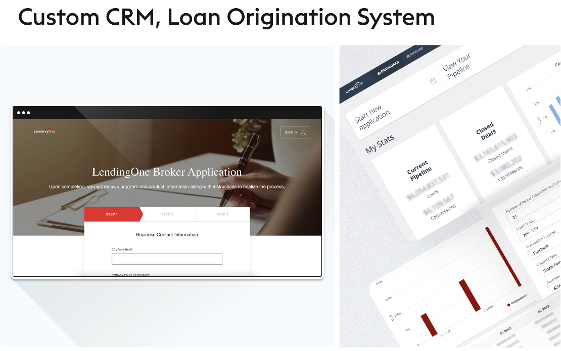LendingOne - Custom CRM, Loan Origination System