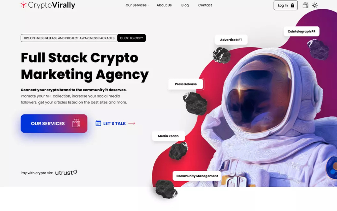 Crypto Marketing Agency - Web Design by Creatif Agency