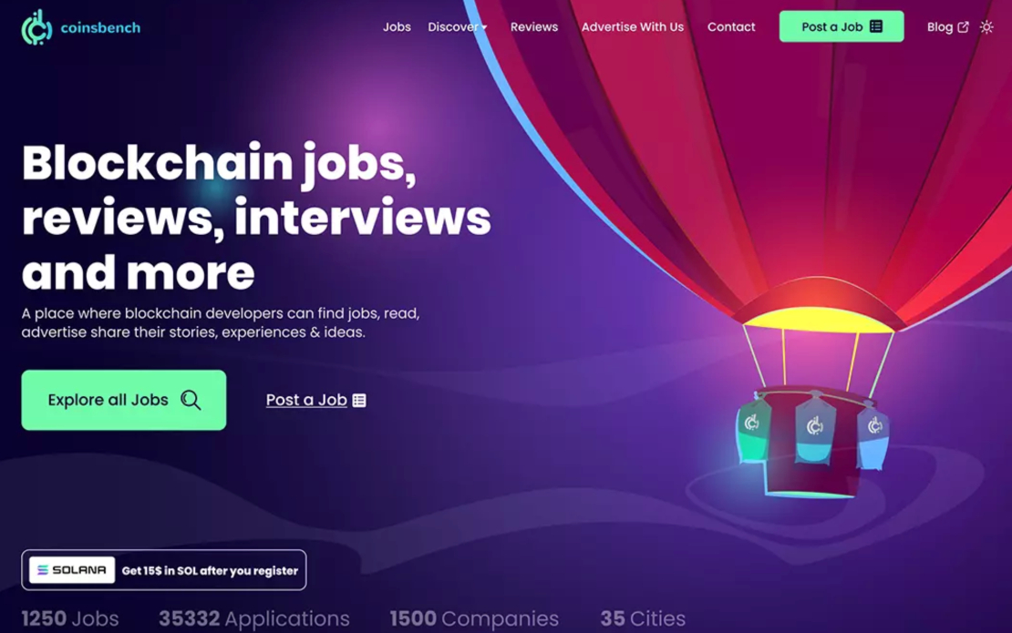 Web3 Job Listing Website - Design by Creatif Agency