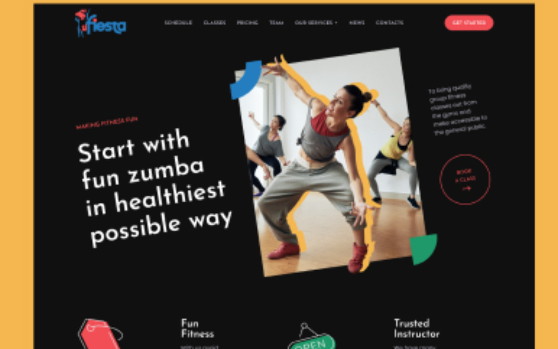 Web portal for dance & fitness school in Singapore