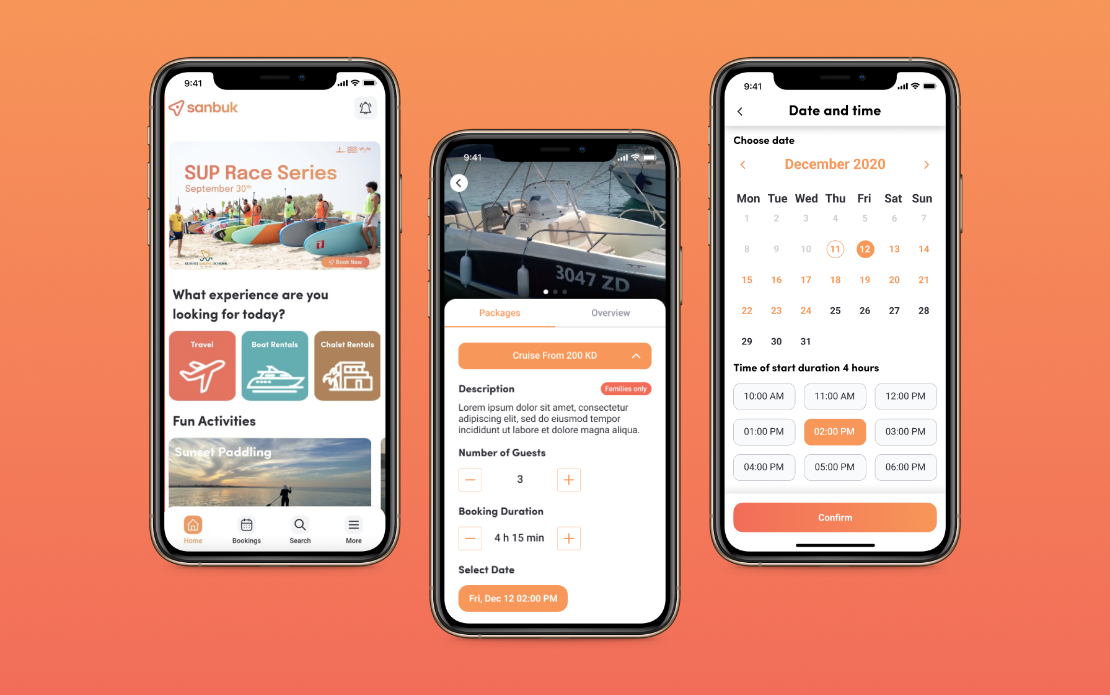 Sanbuk - Adventure and experience booking application
