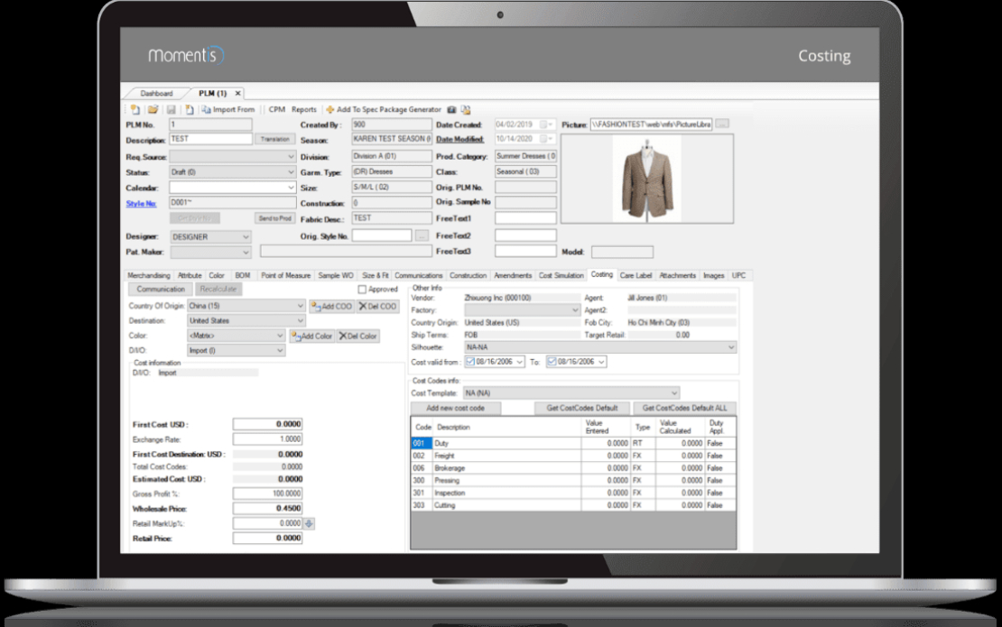Trenza App - Momentis - Apparel Management and Fashion ERP Software