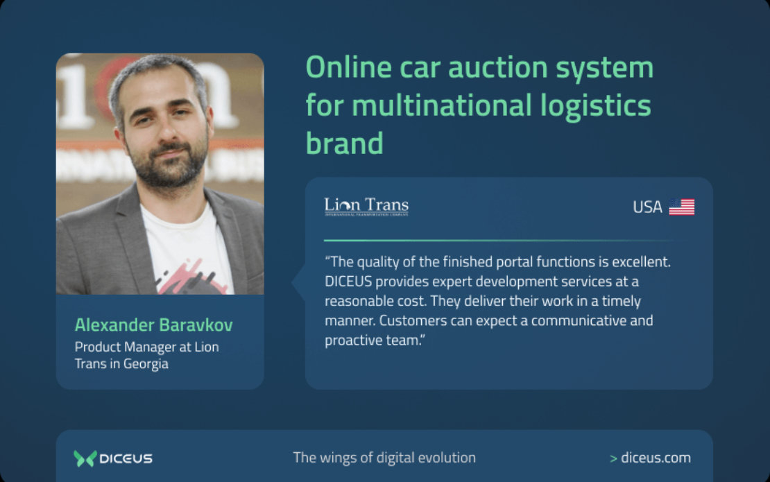 Online Car Auction System for Logistics Brand