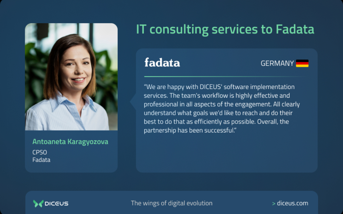 IT consulting services to Fadata