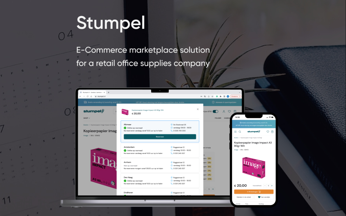 eCommerce marketplace solution for a retail office supplies company 