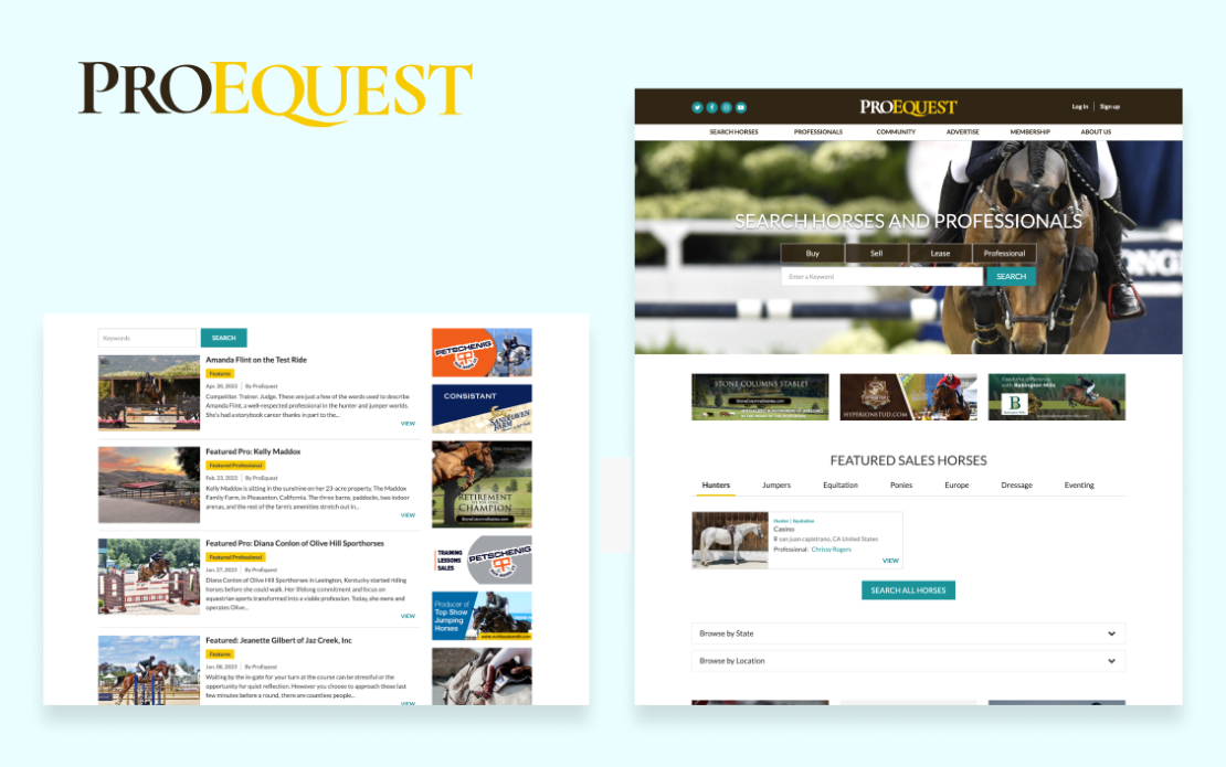 ProEquest - Worldwide Equestrian Marketplace