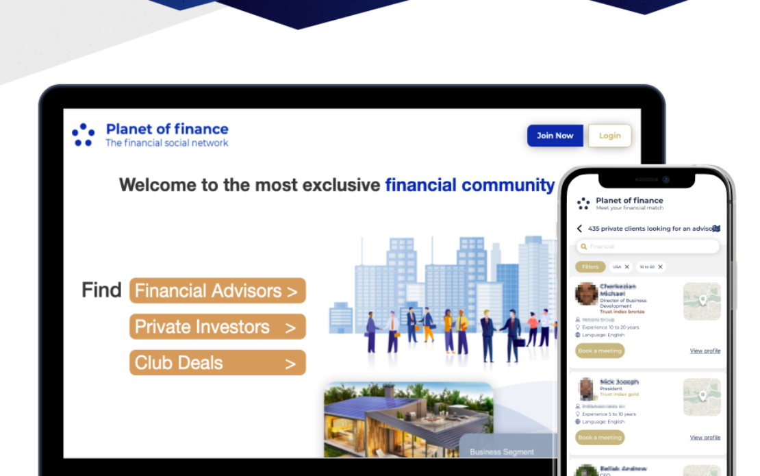 Planet of finance • Financial web application