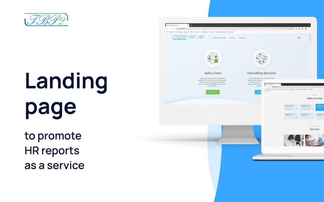 TBP2 | Landing page to promote HR reports as a service