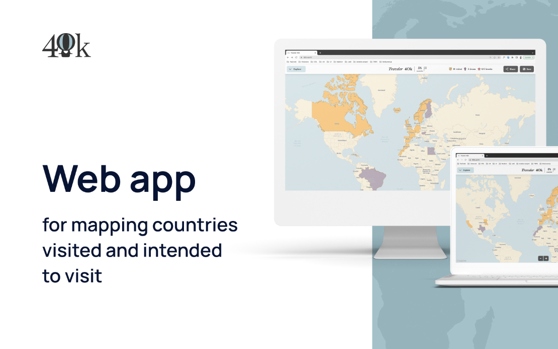40k | Web app for mapping countries visited and intended