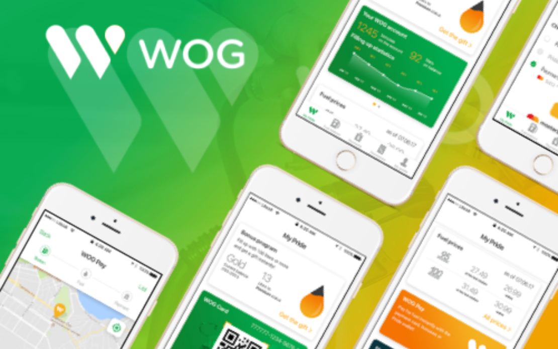 Website and loyalty app concept for WOG 