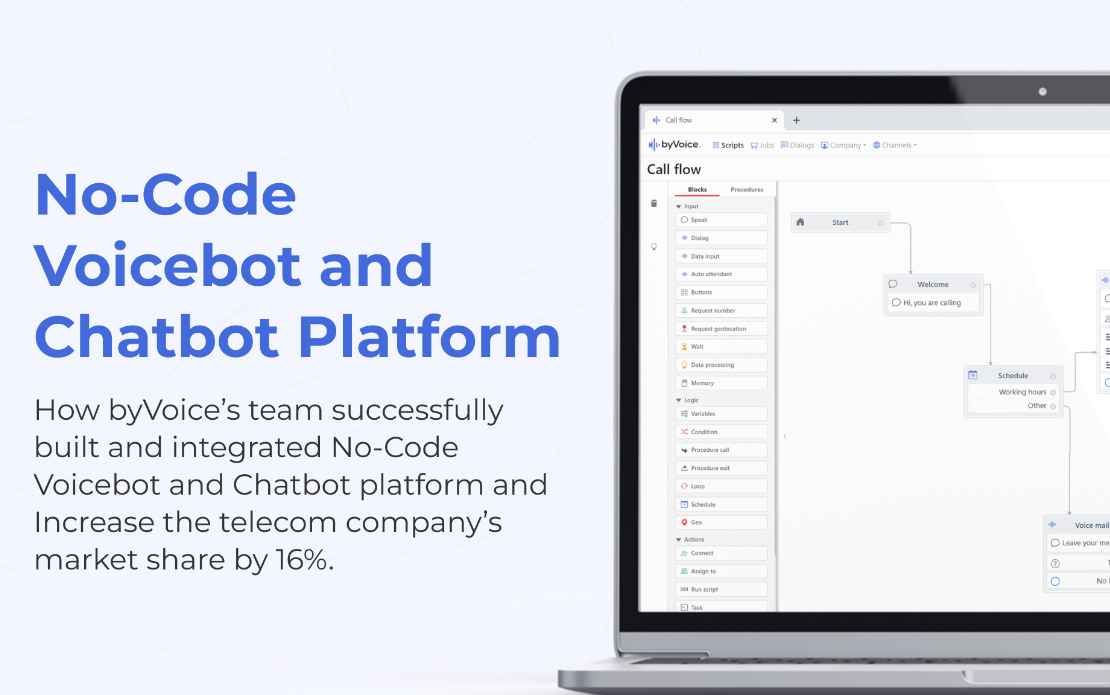 No-Code Voicebot and Chatbot Platform