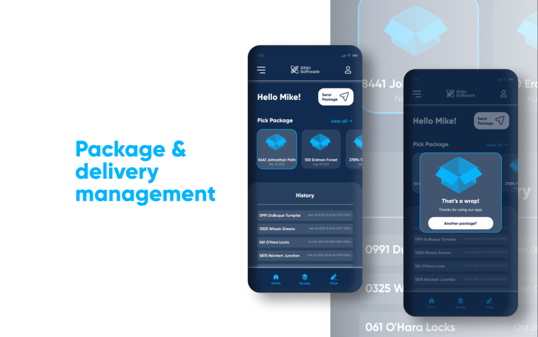 Logistics platform for package & delivery management