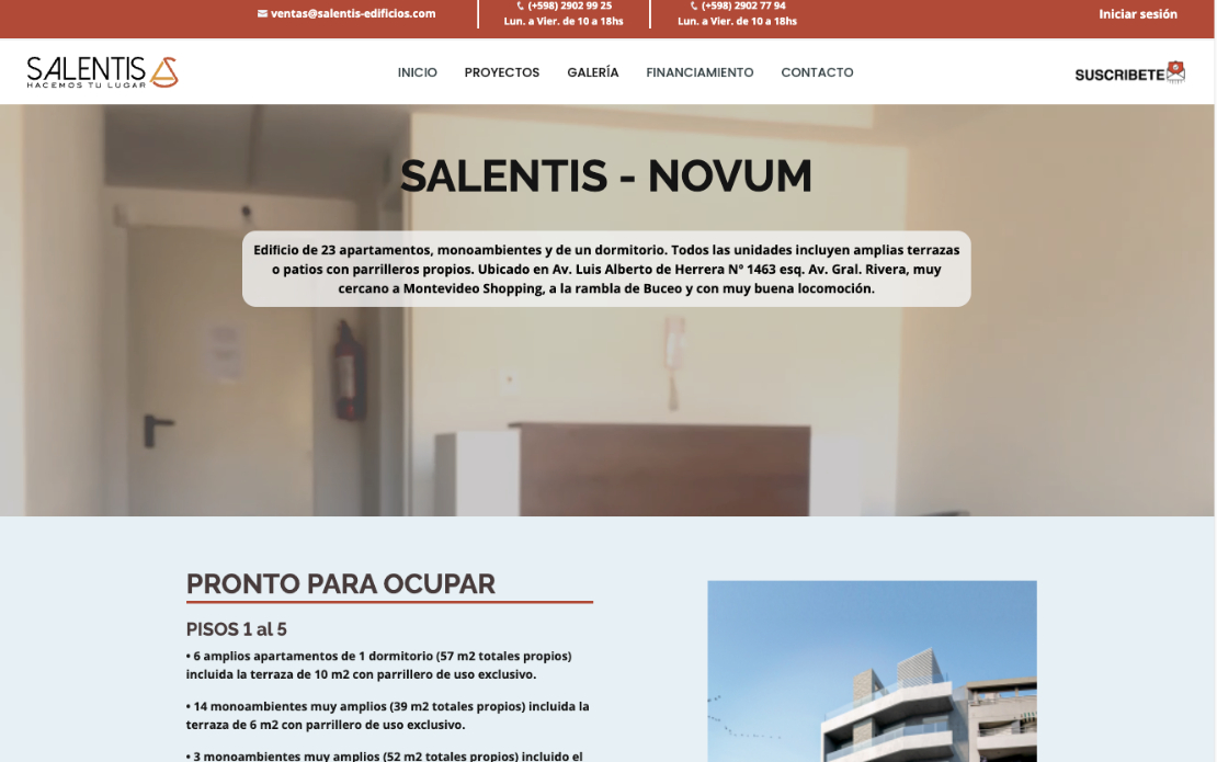 Salentis: New Website and Reservation System