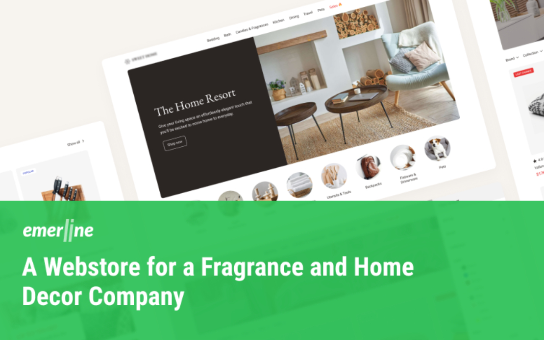 A Webstore for a Fragrance and Home Decor Company