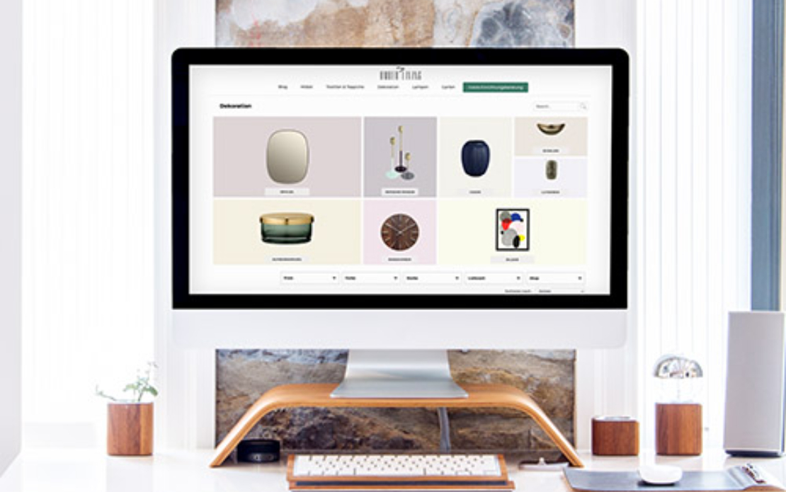 Amber-living | Web app with a furniture and textile catalogue