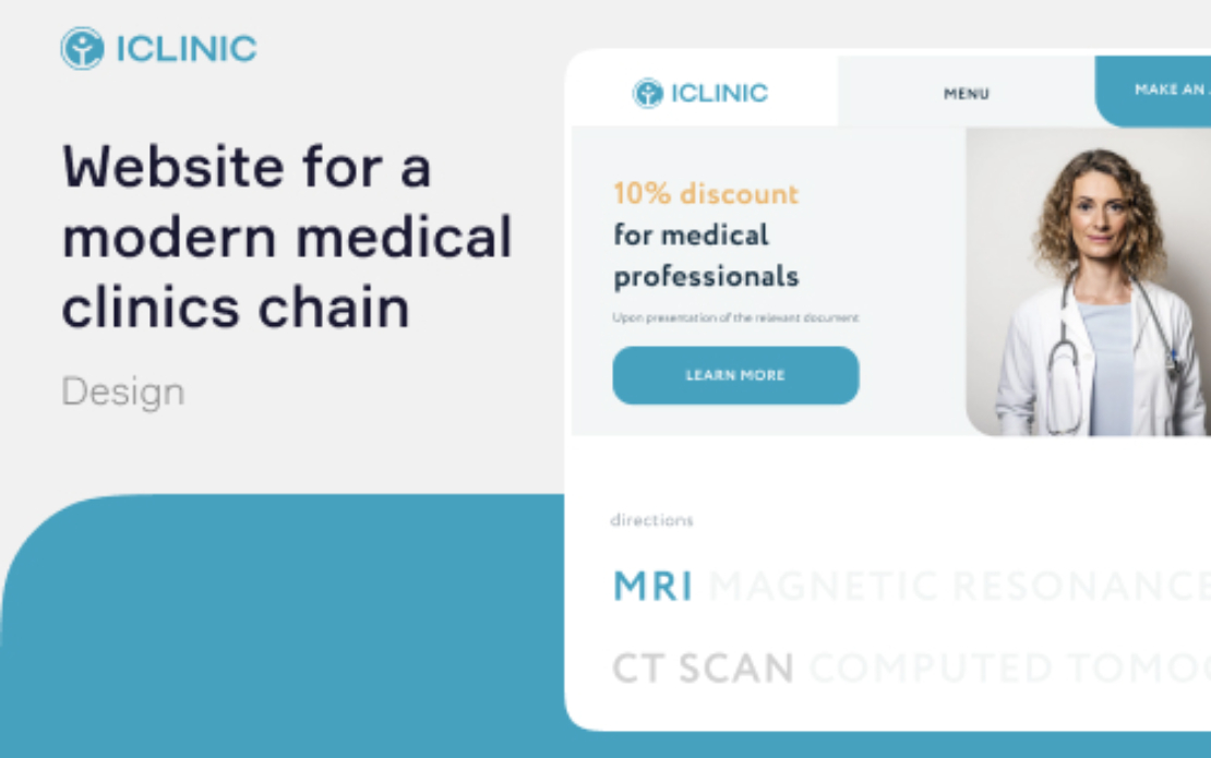 Website for a modern medical clinics chain