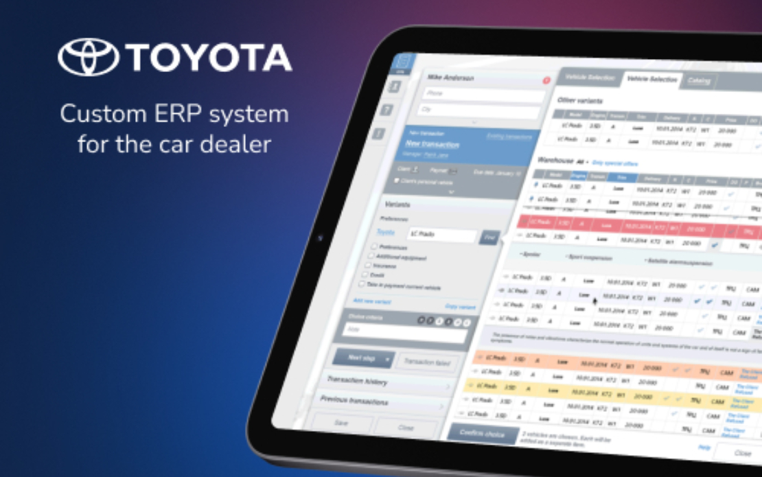 Scalex: Custom ERP System for Toyota Car Dealer