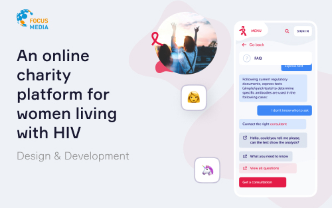 Charity online platform for women living with HIV