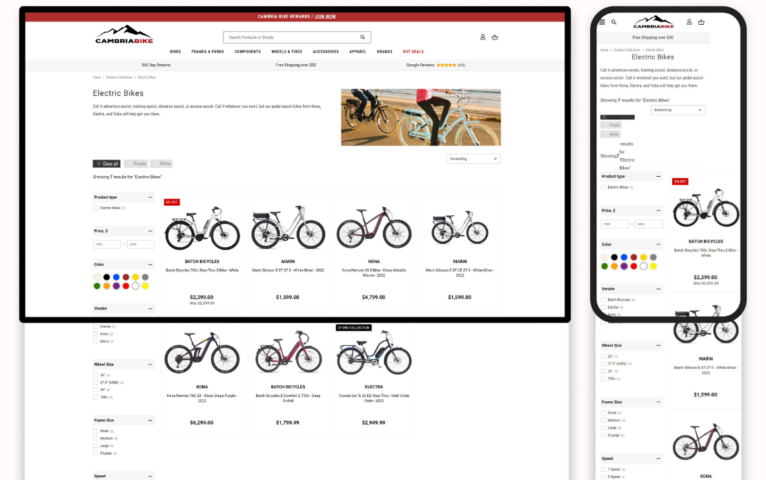 Cambria Bike's migration from BigComm.. to Shopify