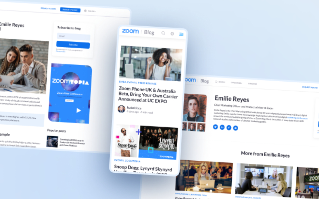 ZOOM: Custom Wordpress Design and Development