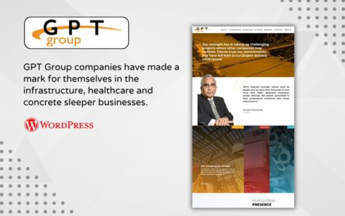 Construction WordPress website for GPT Group