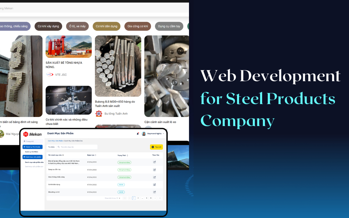 Web Development for Steel Products Company