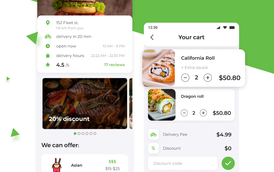 RapidEx - Mobile Application for P2P food delivery service