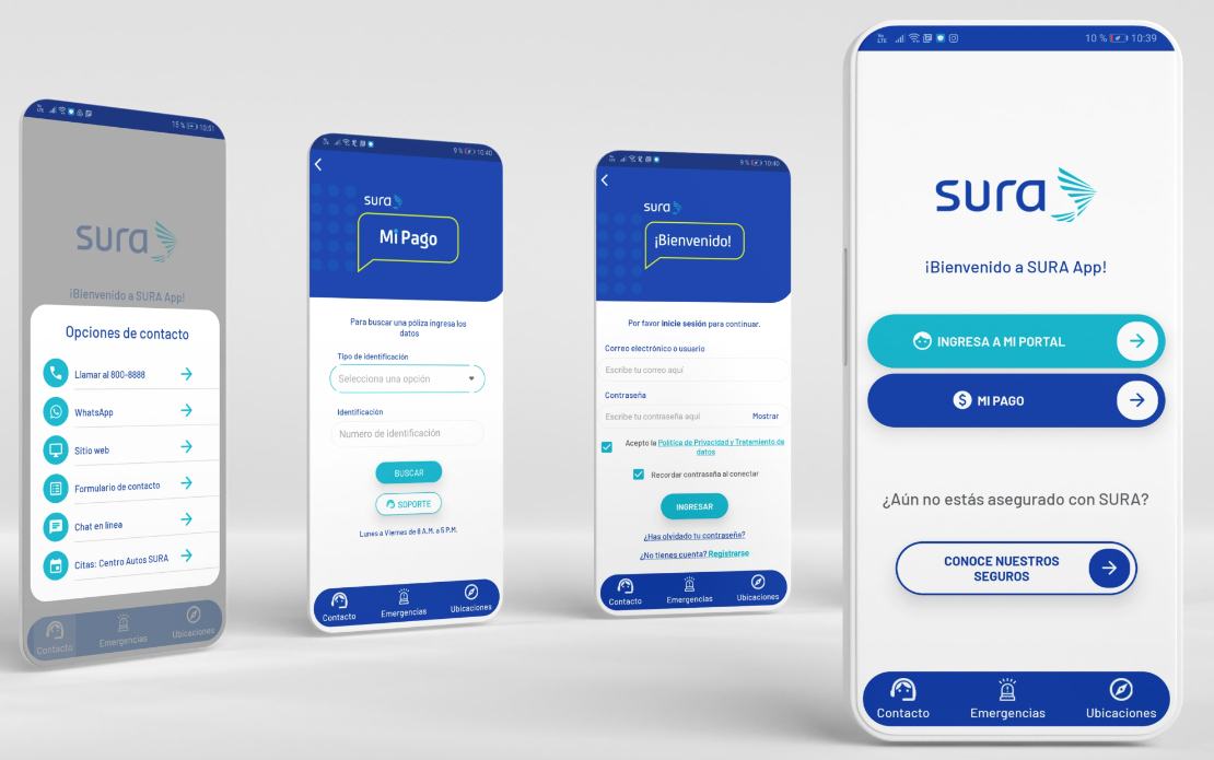Improvement of the mobile app user interface of SURA