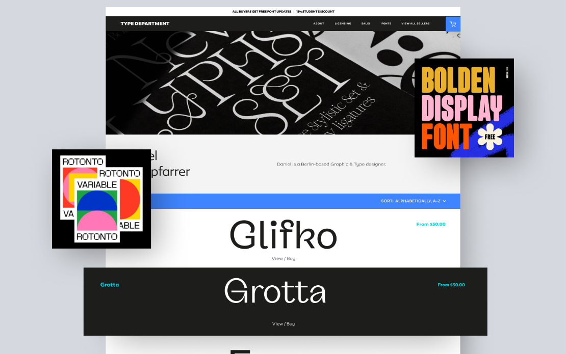 Type Department | Independently made typefaces and fonts.