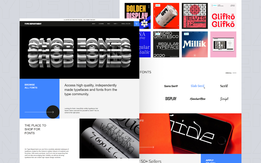 Type Department | Independently made typefaces and fonts.