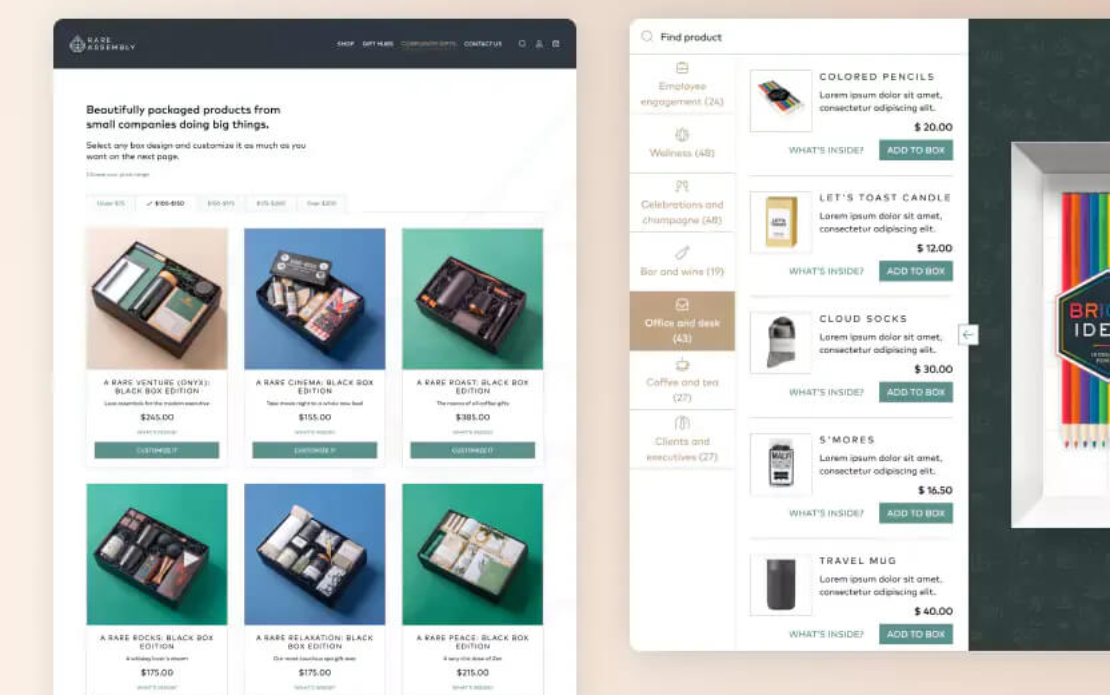 Rare Assembly - Complex Shopify gift store design & dev
