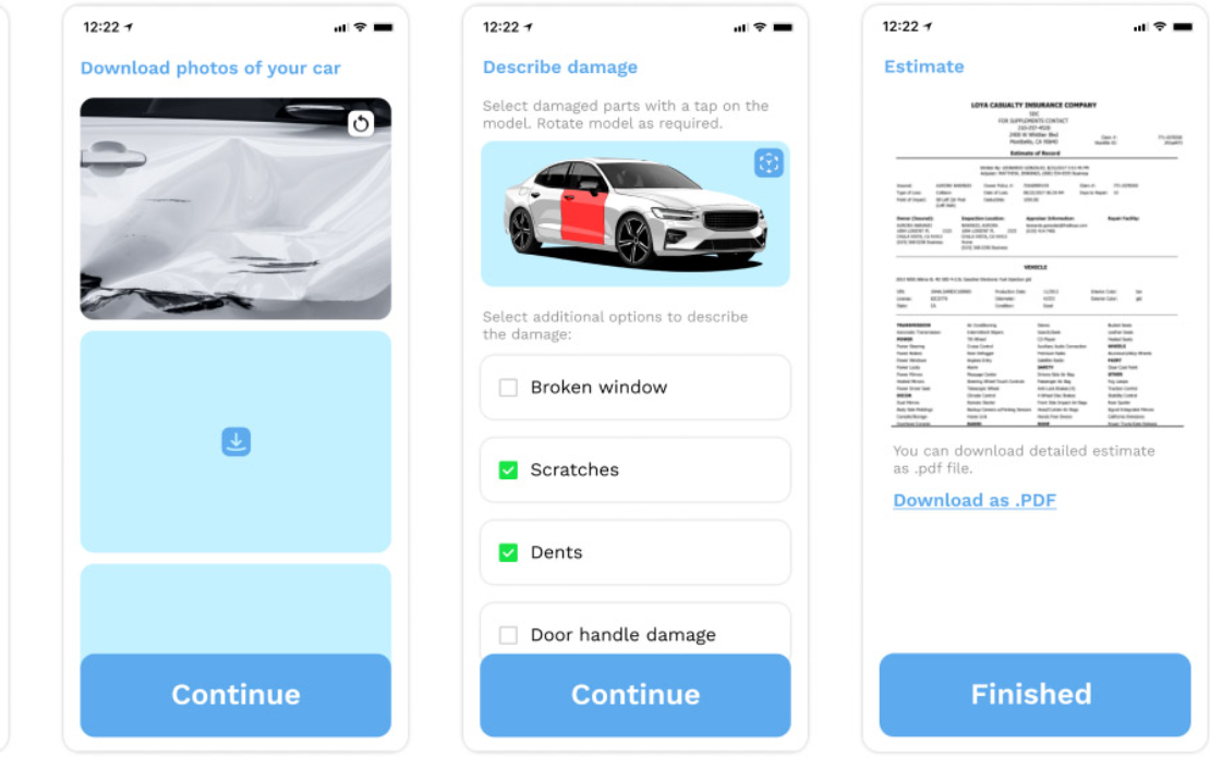 Insurance App with 3D Auto Models to Transform Claim Submission