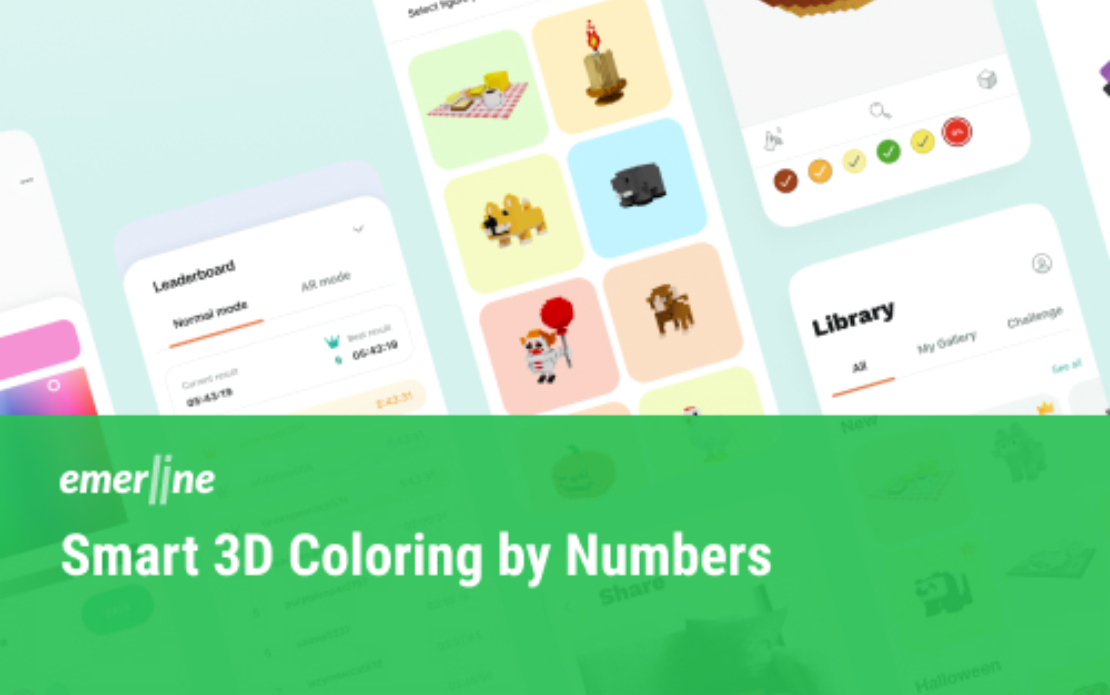 Smart 3D Coloring by Numbers: A Stress-Relieving iOS App with AR and 3D Builder