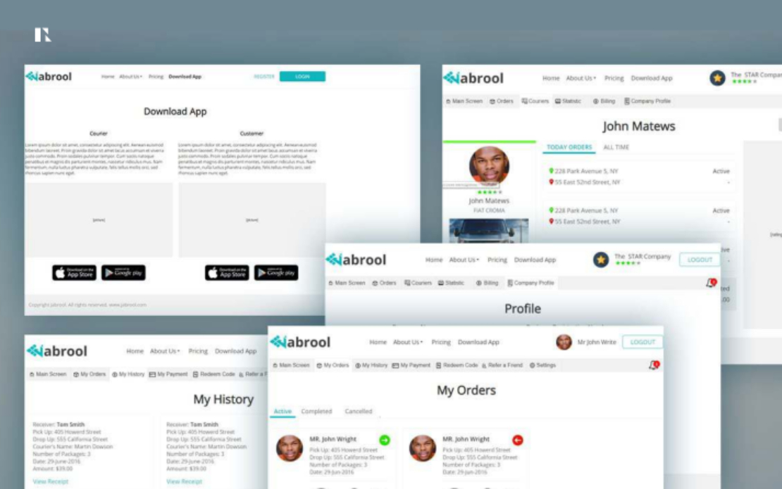 Jabrool App UI/UX Design
