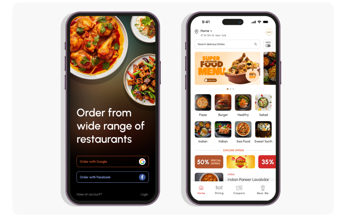 Custom Food Delivery App Development
