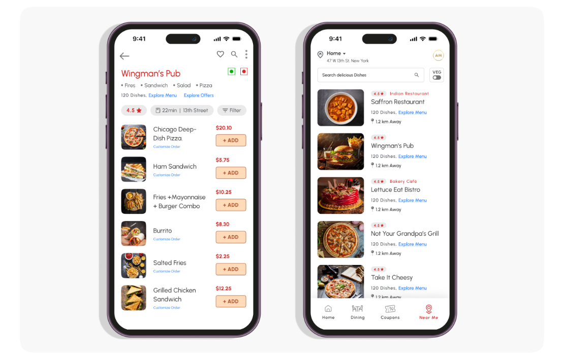 Custom Food Delivery App Development