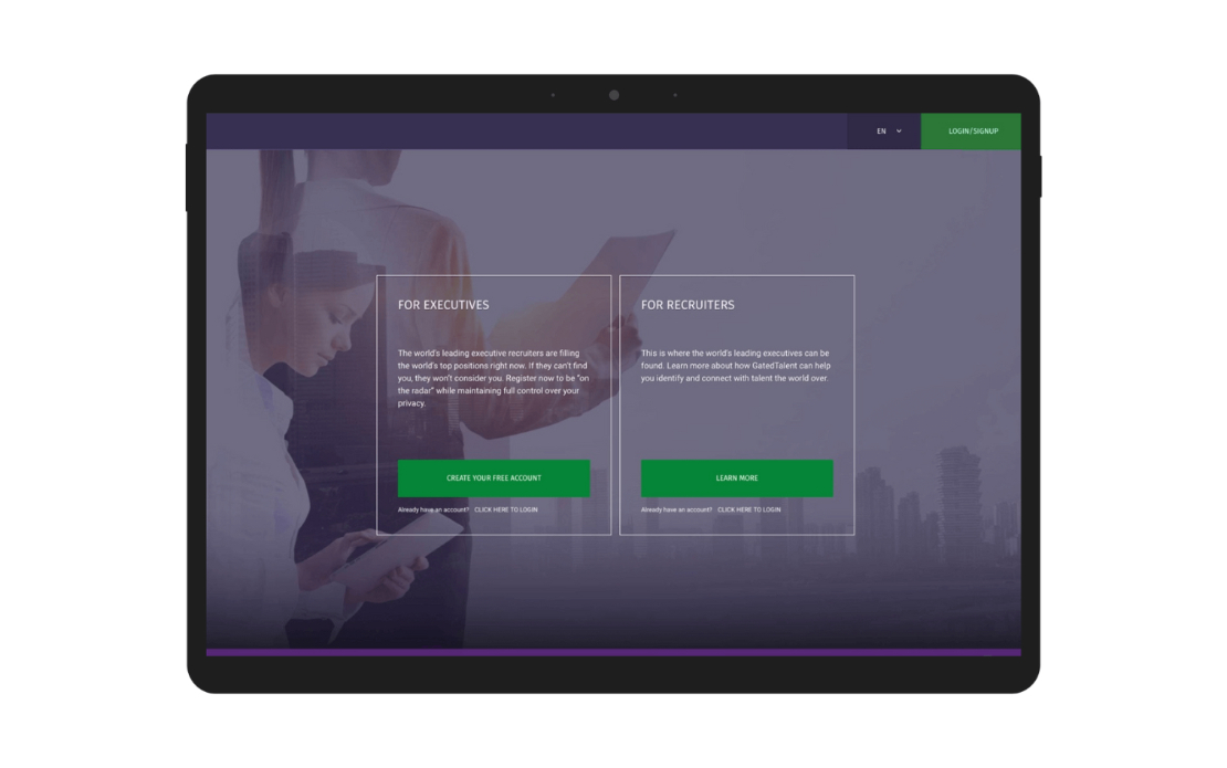 GatedTalent - Building an Online Recruitement Platform for C-Level Executives