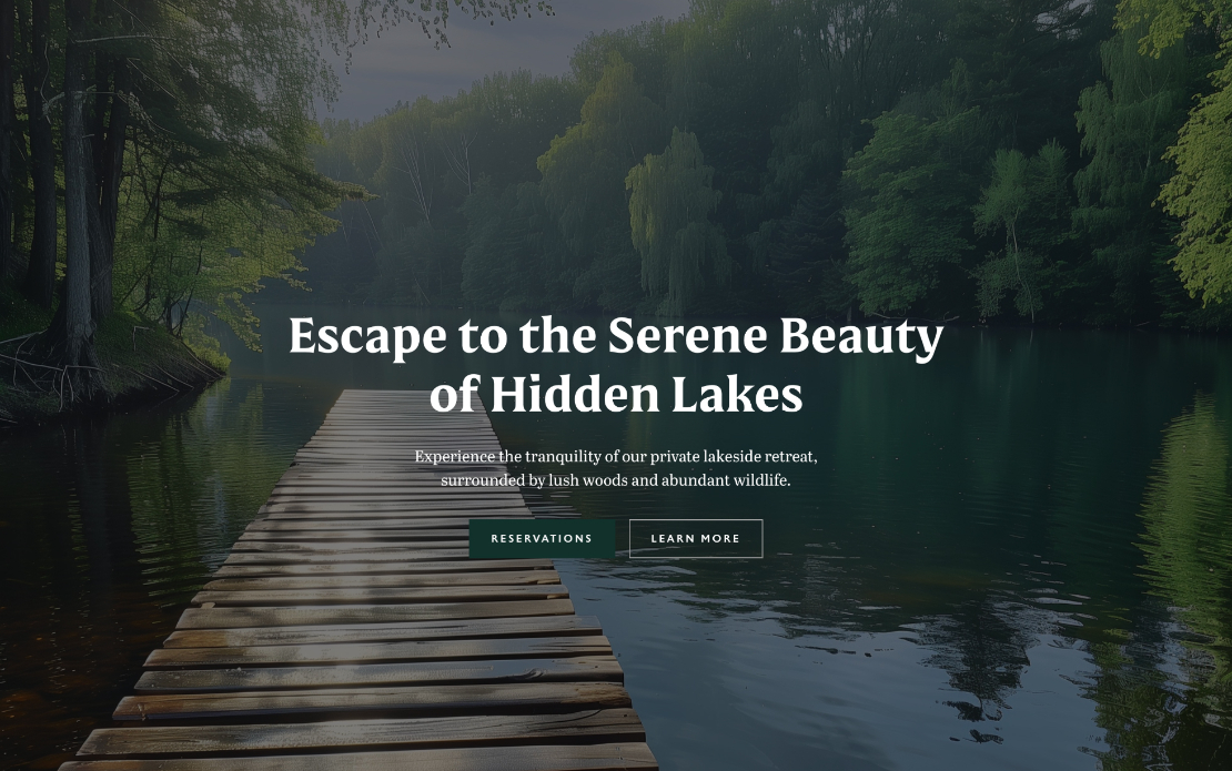 Hidden Lakes Website