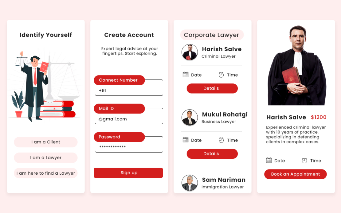 Client-Centric App for Law Firm