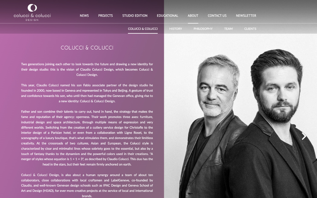 Colucci & Colucci Design Website