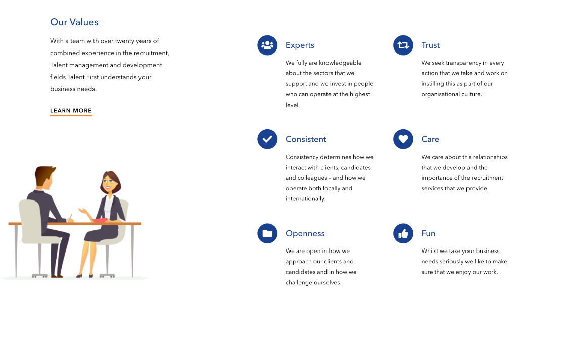 Talent First Website