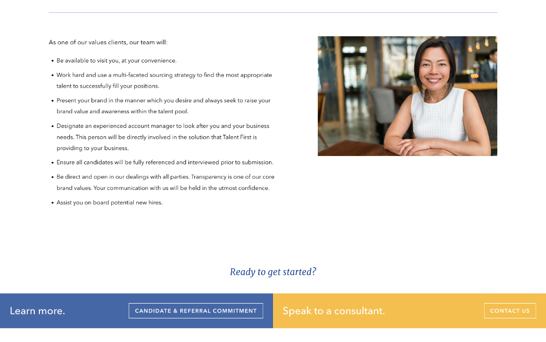 Talent First Website